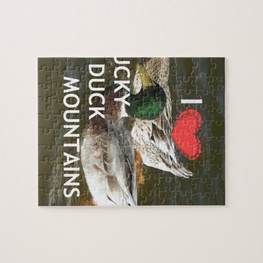 Ducky eend bergen. legpuzzel (Horizontaal)