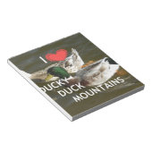 Ducky eend bergen. notitieblok (Schuin)