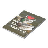 Ducky eend bergen. notitieblok (Linkerzijde)