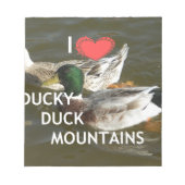 Ducky eend bergen. notitieblok (Voorkant)