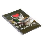 Ducky eend bergen. notitieboek (Rechterzijde)