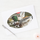 Ducky eend bergen. ovale sticker (Envelop)
