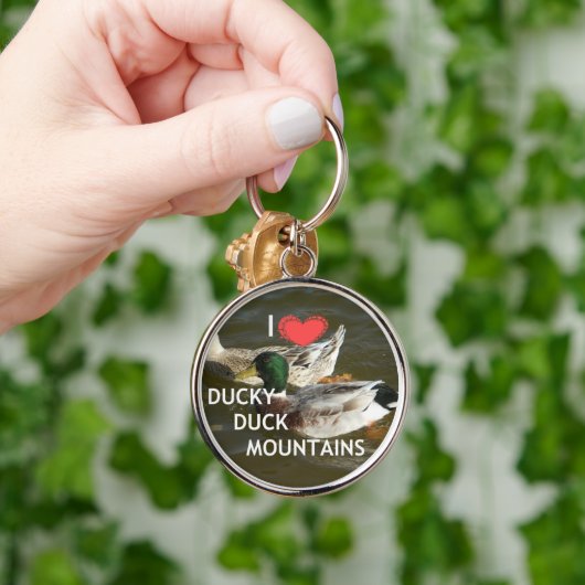 Ducky eend bergen. sleutelhanger (Hand)