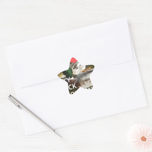 Ducky eend bergen. ster sticker (Envelop)