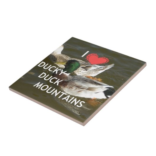 Ducky eend bergen. tegeltje (Zijkant)
