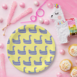 Ducky Eend Geel 9" Papieren Bordje