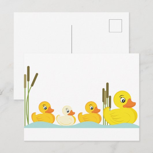 Ducky Family Briefkaart (Voorkant / Achterkant)
