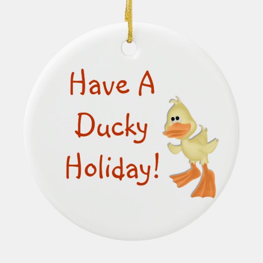 Ducky Holiday Ornament (Achterkant)