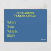 Ducky Independence Day Briefkaart (Achterkant)