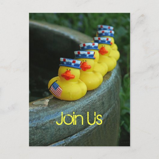Ducky Independence Day Briefkaart (Voorkant)