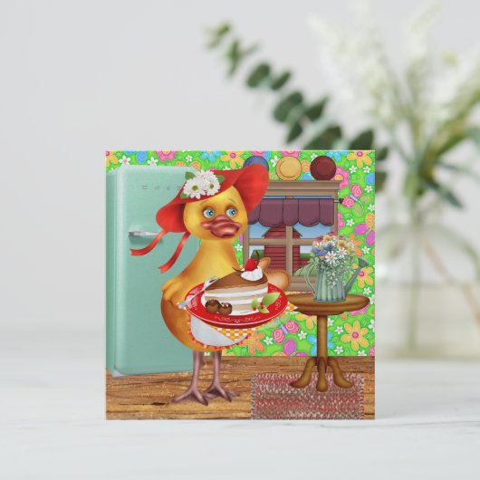 Ducky Invitation - SRF Kaart (Staand voorkant)