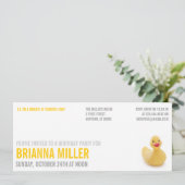 Ducky Kitsch Birthday Party Invitation Kaart (Staand voorkant)