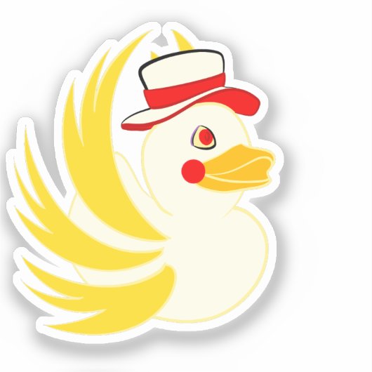 Ducky, koning van de demonen sticker (Voorkant)