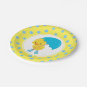 Ducky met Baby shower van de Umbrella Papieren Bordje (Gekanteld)