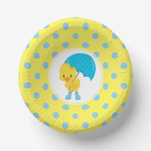 Ducky met Baby shower van de Umbrella Papieren Kommen (Voorkant)