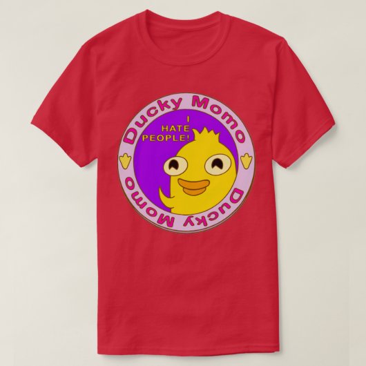 Ducky Momo ik haat mensen T-shirt (Design voorkant)