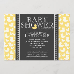 Ducky Pattern Baby shower Kaart