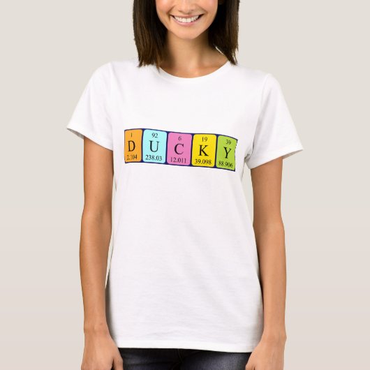 Ducky periodieke lijstnaam shirt (Voorkant)