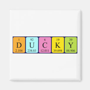Ducky periodieke tabel naam magneet