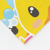 Ducky PINK BOW Fleece Blanket Deken (Hoek)