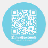 Ducky QR van Lane Ronde Sticker (Voorkant)