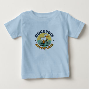 Ducky Rider Schattige Cartoon Fiets T-shirt