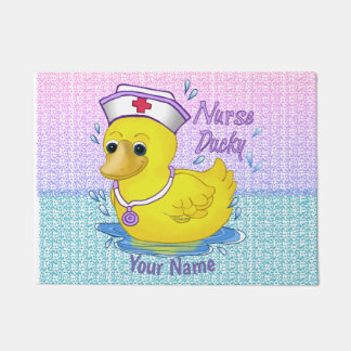 Ducky schattige verpleegster deurmat