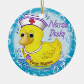 Ducky schattige verpleegster keramisch ornament (Voorkant)