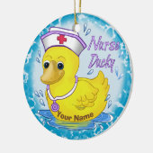 Ducky schattige verpleegster keramisch ornament (Links)
