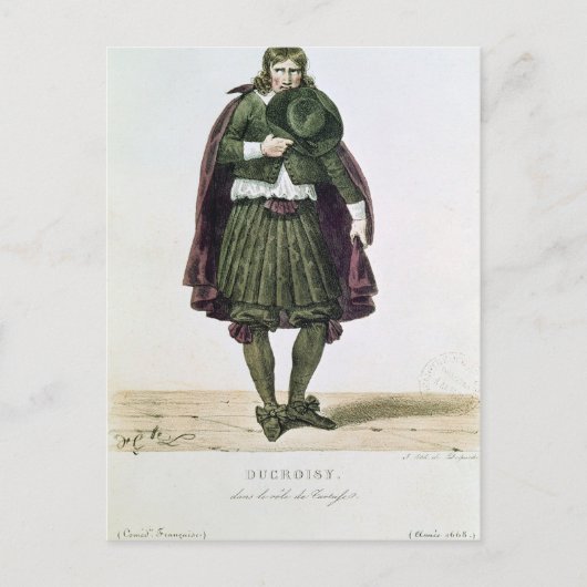 Ducroisy in de titel van Tartuffe Briefkaart (Voorkant)