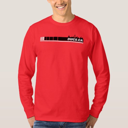 Ducs.ca Shirt met tandwielen (rood) (Voorkant)