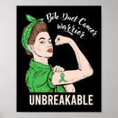 Duct Cancer Warrior Onbreekbare Sterke Vrouwen Ove Poster (Voorkant)