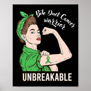 Duct Cancer Warrior Onbreekbare Sterke Vrouwen Ove Poster