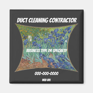 Duct Cleaning Business Personeel Logo Uniform Magneet