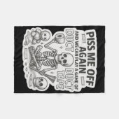 Duct Duct Tape Skelet Grappig Sarcastisch Hallowee Fleece Deken (Voorkant (Horizontaal))