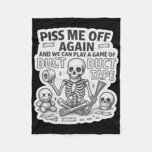 Duct Duct Tape Skelet Grappig Sarcastisch Hallowee Fleece Deken