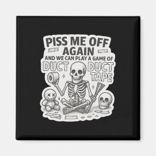 Duct Duct Tape Skelet Grappig Sarcastisch Hallowee Magneet