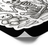 Duct Duct Tape Skelet Grappig Sarcastisch Hallowee Poster (Hoek)