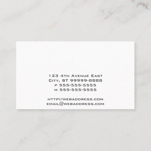 Duct Elbow Blue HVAC  Illustratie Visitekaartje (Achterkant)