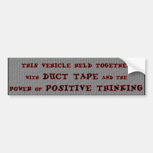 Duct tape bumpersticker (Voorkant)
