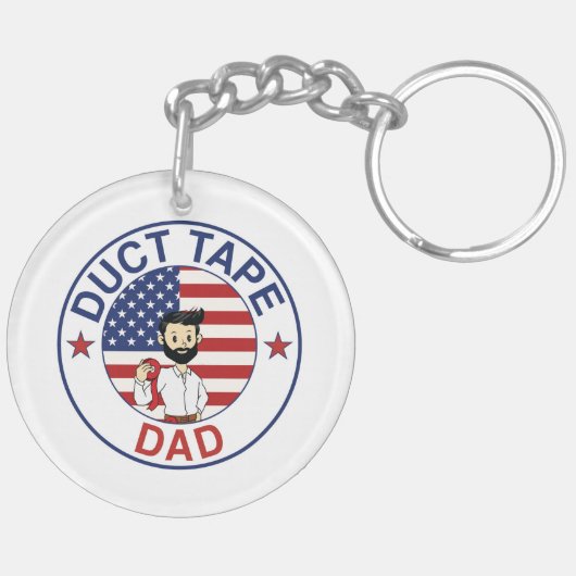 Duct Tape Dad - Acrylic Keychain (Achterkant Links)