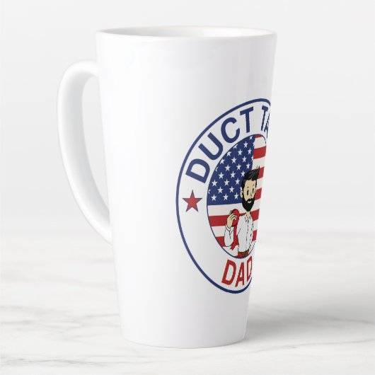 Duct Tape Dad - Latte Mug Mok (Linkerhoek)