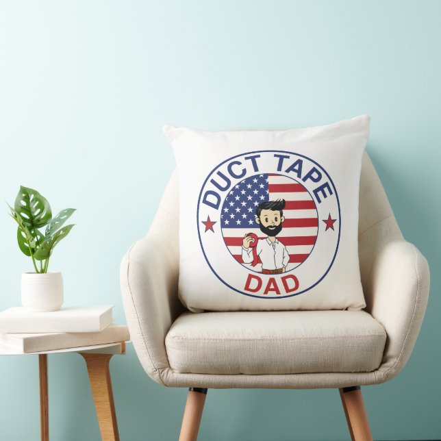 Duct Tape Dad - Throw Pillow (Square) Kussen (Stoel)