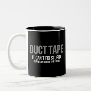 Duct Tape Demp De Geluid Volwassenen Humor Sarcast Tweekleurige Koffiemok