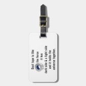 Duct tape, Engineering humor Bagagelabel (Voorkant verticaal)