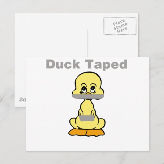 Duct Tape Humor Geel Duck Taped Briefkaart (Voorkant / Achterkant)