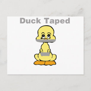 Duct Tape Humor Geel Duck Taped Briefkaart