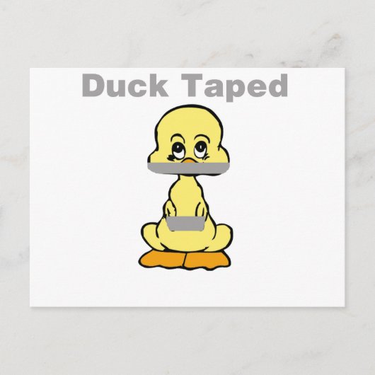 Duct Tape Humor Geel Duck Taped Briefkaart (Voorkant)