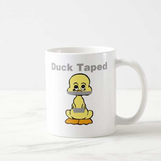 Duct Tape Humor Geel Duck Taped Koffiemok (Rechts)
