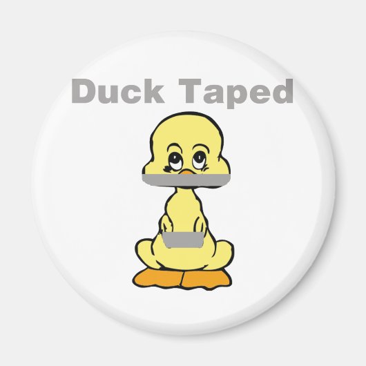 Duct Tape Humor Geel Duck Taped Magneet (Voorkant)